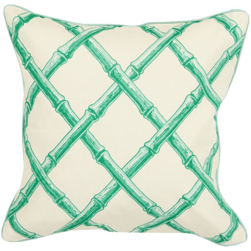 Decorative Chelsey Lattice Feather Down or Polyester Filled 20-inch Throw Pillo