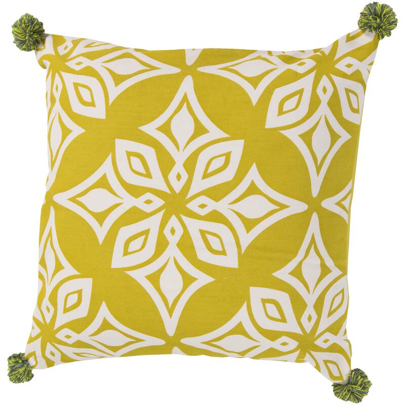 Artistic Weavers Decorative Elaina Floral Feather/Feather Down or Polyester Filled 20-inch Pillow