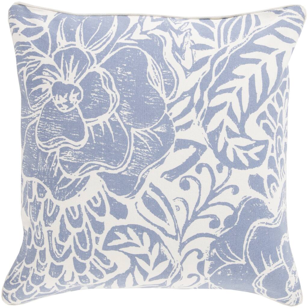 Artistic Weavers Decorative Daniel Floral Feather/Feather Down or Polyester Filled 20-inch Pillow