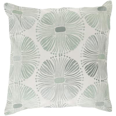 18-inch Poly or Feather Down Filled Decorative Damien Allium Throw Pillow