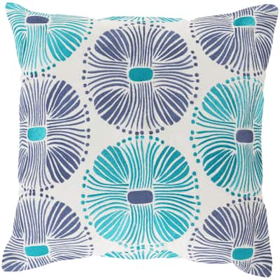 18-inch Poly or Feather Down Filled Decorative Damien Allium Throw Pillow