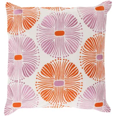 18-inch Poly or Feather Down Filled Decorative Damien Allium Pillow