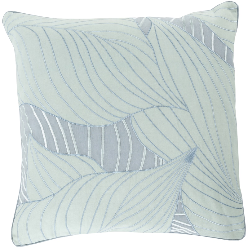 Decorative Cedric Hosta 22-inch Pillow - Polyester - Slate