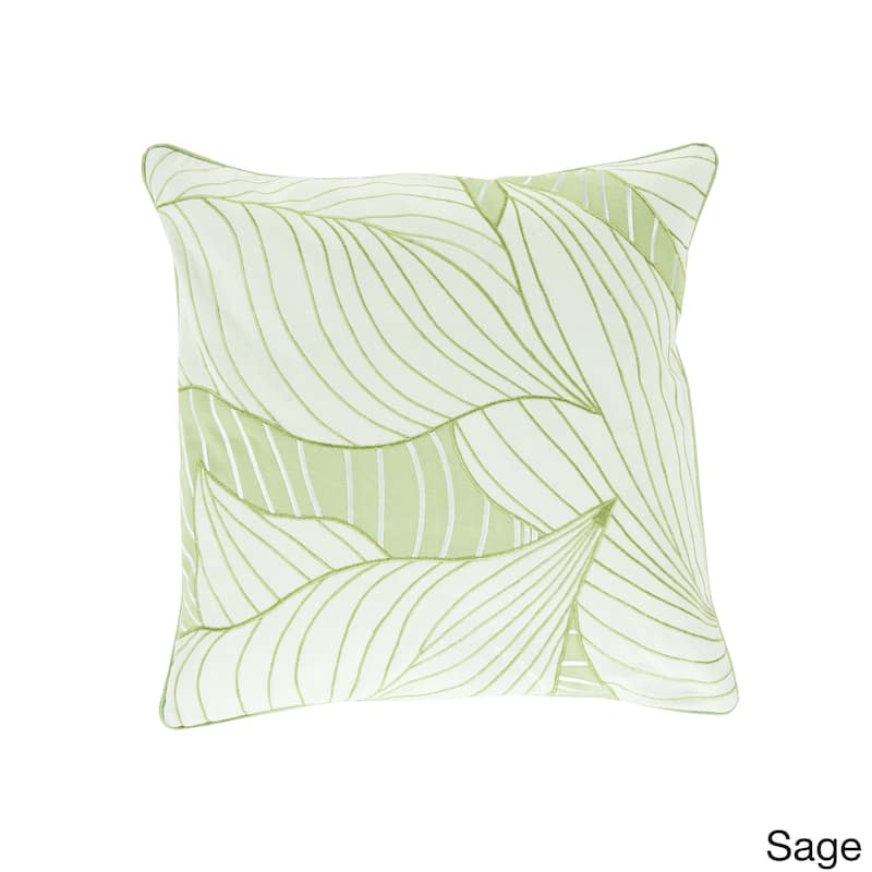 Decorative Cedric Hosta 22-inch Pillow - Polyester - Sage