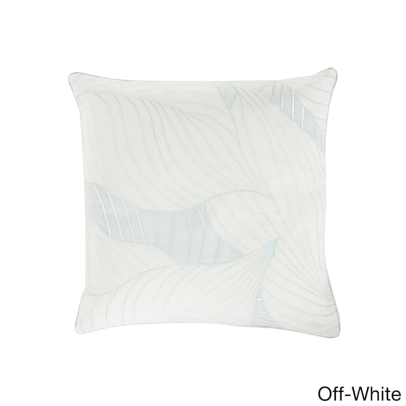 Decorative Cedric Hosta 22-inch Pillow - Polyester - Off-white