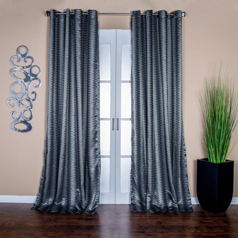 Lambrequin Cosmopolitan Jacquard Curtain Panel - 54 x 96 - 54 x 96