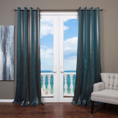 Lambrequin Cosmopolitan Jacquard Curtain Panel - 54 x 96 - 54 x 96