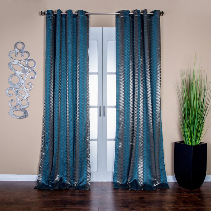 Lambrequin Cosmopolitan Jacquard Curtain Panel - 54 x 96 - 54 x 96