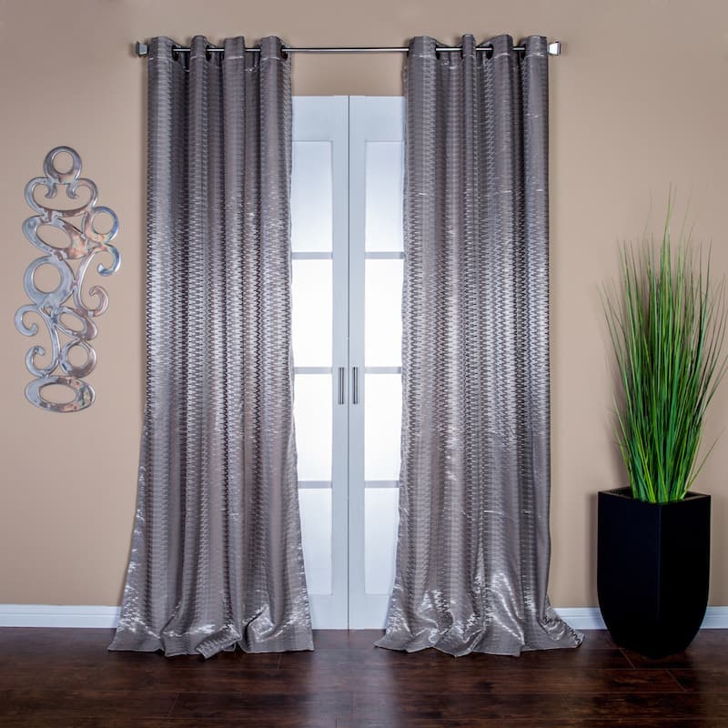 Lambrequin Cosmopolitan Jacquard Curtain Panel - 54 x 96 - 54 x 96