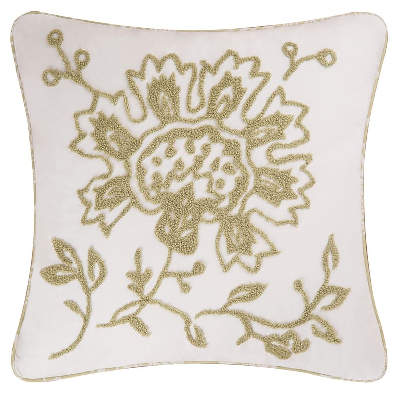 Shelby Green Tufted 18 Inch Throw Decorative Accent Throw Pillow - Accent - 18 X 18 - Polyester - Green - Single