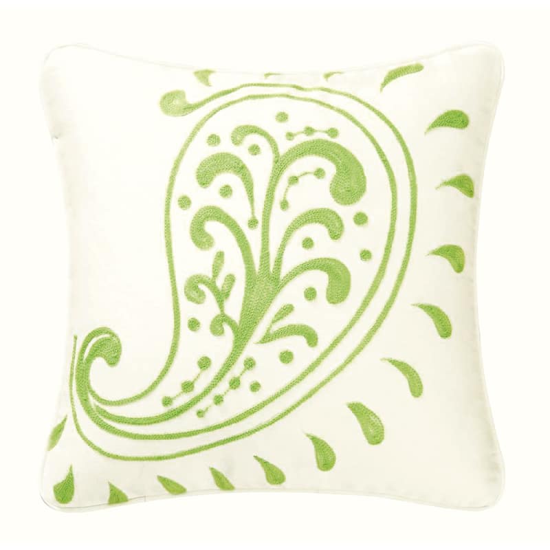 Samara Chain Stitch 16 Inch Throw Decorative Accent Throw Pillow