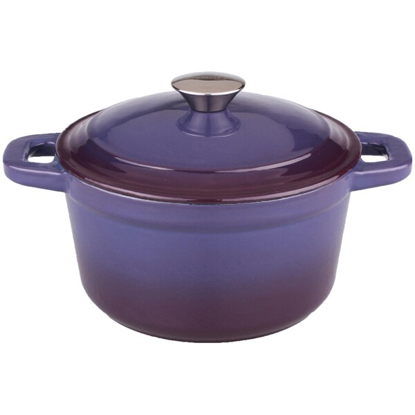Neo 3-quart Purple Cast Iron Round Covered Dutch Oven. Opens flyout.