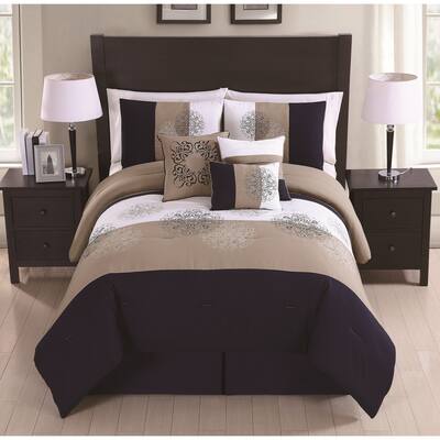 Gabanna 7-piece Embroidered Comforter Set