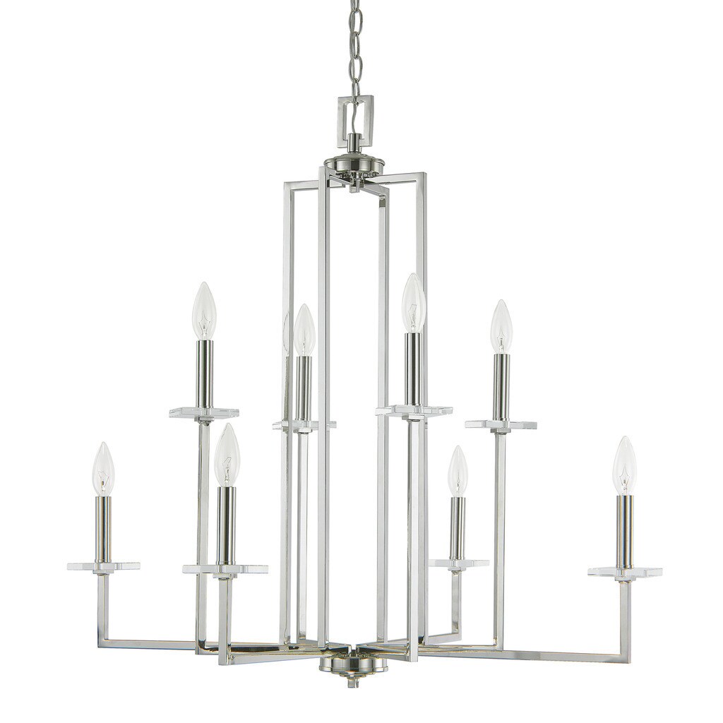 Morgan 8-light Polished Nickel Chandelier - Chandeliers For Bedrooms by Overstock.com