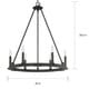 preview thumbnail 2 of 0, Capital Lighting Pearson Collection 6-light Black Iron Chandelier