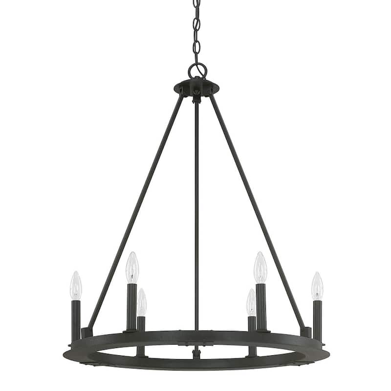 Capital Lighting Pearson Collection 6-light Black Iron Chandelier