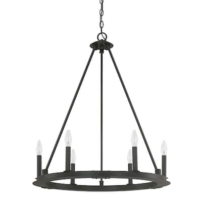 Capital Lighting Pearson Collection 6-light Black Iron Chandelier
