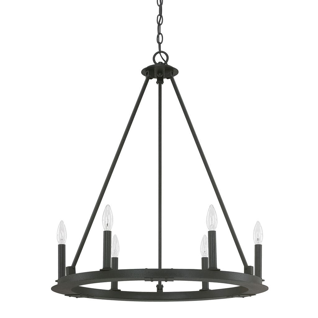 Capital Lighting Pearson Collection 6-light Black Iron Chandelier