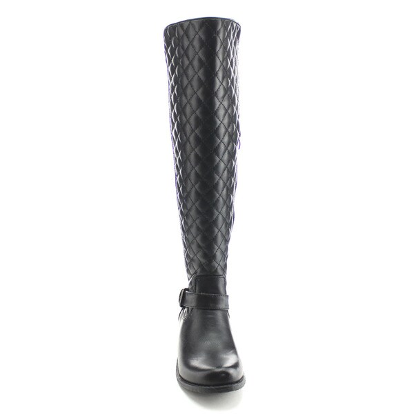 Women Motorcycle Knee High Boots Multi 