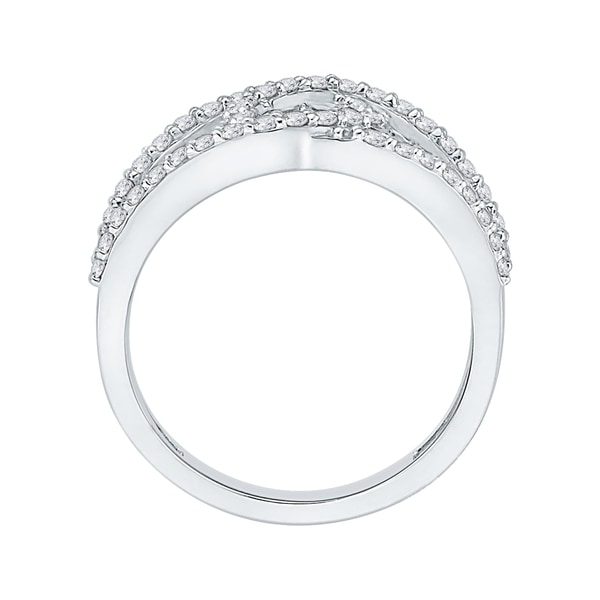 10k White Gold 1//5 Ct TDW Diamond Eternity Ring G-H Color I3 Clarity