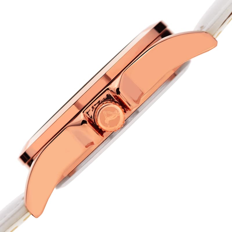 August Steiner Women's Quartz 24-Hour Indicator Multifunction Leather Strap Watch