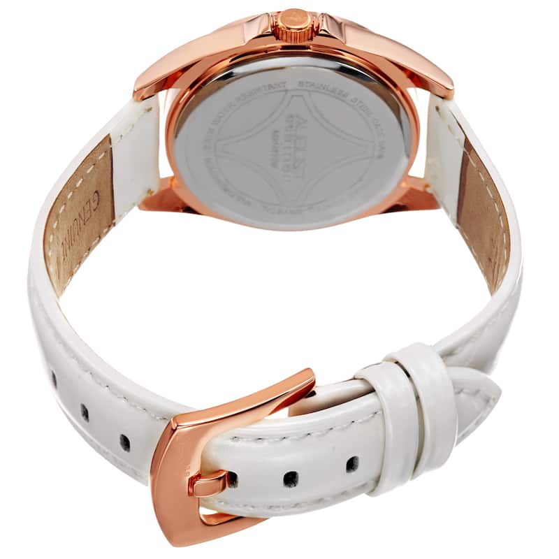 August Steiner Women's Quartz 24-Hour Indicator Multifunction Leather Strap Watch
