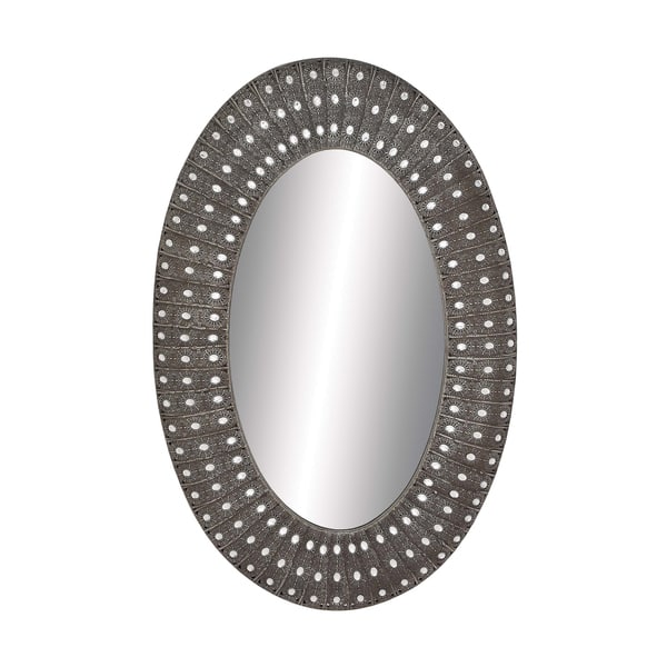 Oval Embossed Mirror - Overstock - 10594769