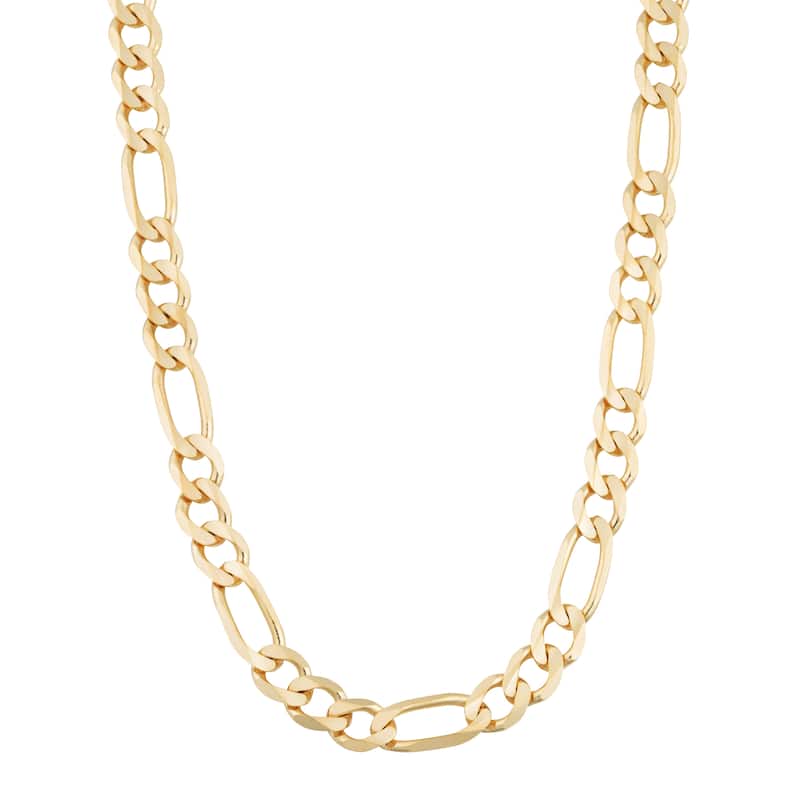 Fremada 14k Yellow Gold 6.2-mm High Polish Solid Figaro Link Chain Necklace (20 - 30 inches)