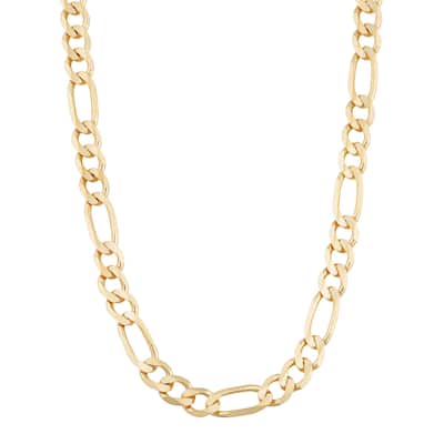 Fremada 14k Yellow Gold 6.2-mm High Polish Solid Figaro Link Chain Necklace (20 - 30 inches)