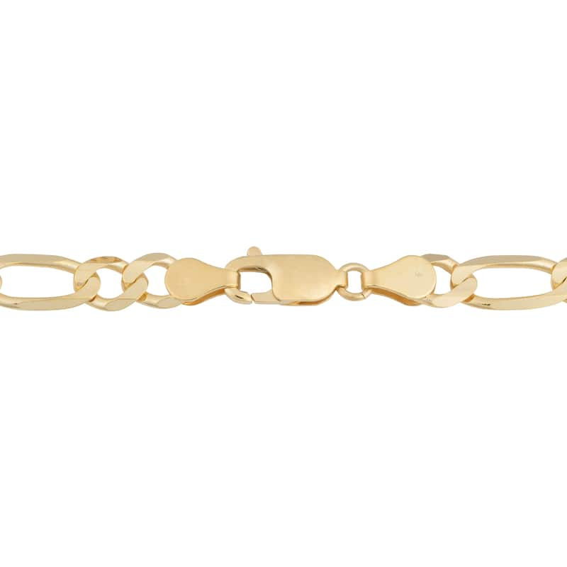 Fremada 14k Yellow Gold 6.2-mm High Polish Solid Figaro Link Chain Necklace (20 - 30 inches)