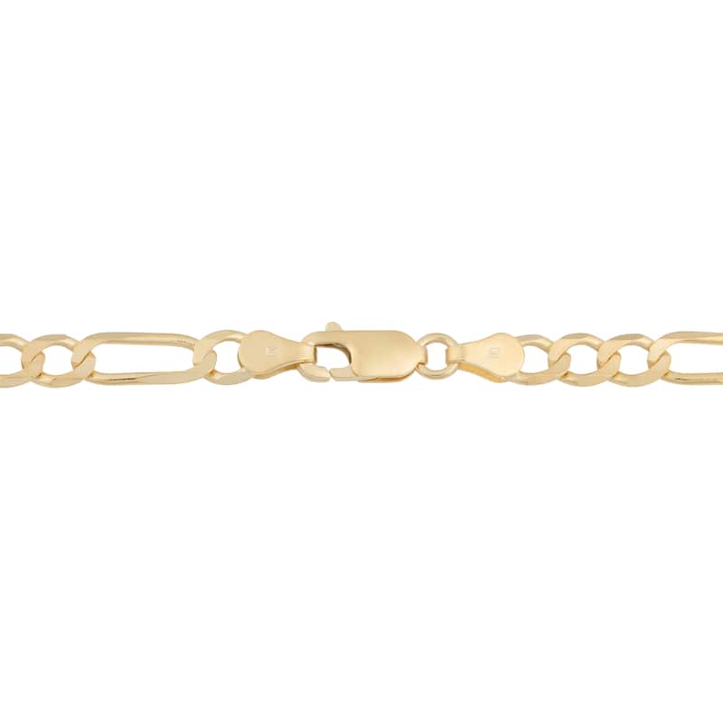 Fremada 14k Yellow Gold 5-mm High Polish Solid Figaro Link Chain Necklace (18 - 30 inches)