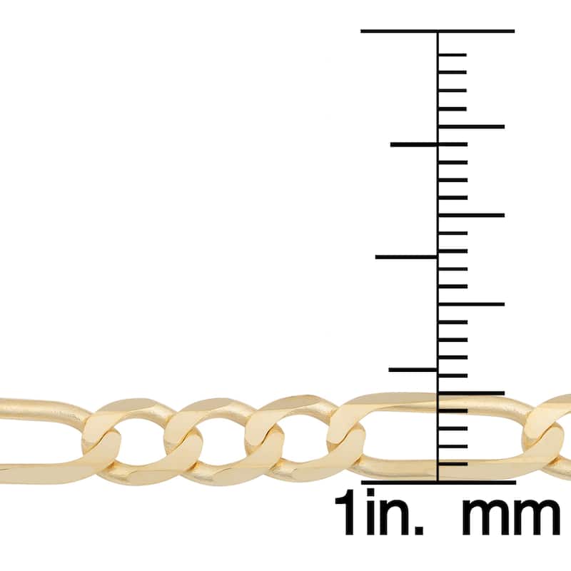 Fremada 14k Yellow Gold 5-mm High Polish Solid Figaro Link Bracelet (8.5 inches)