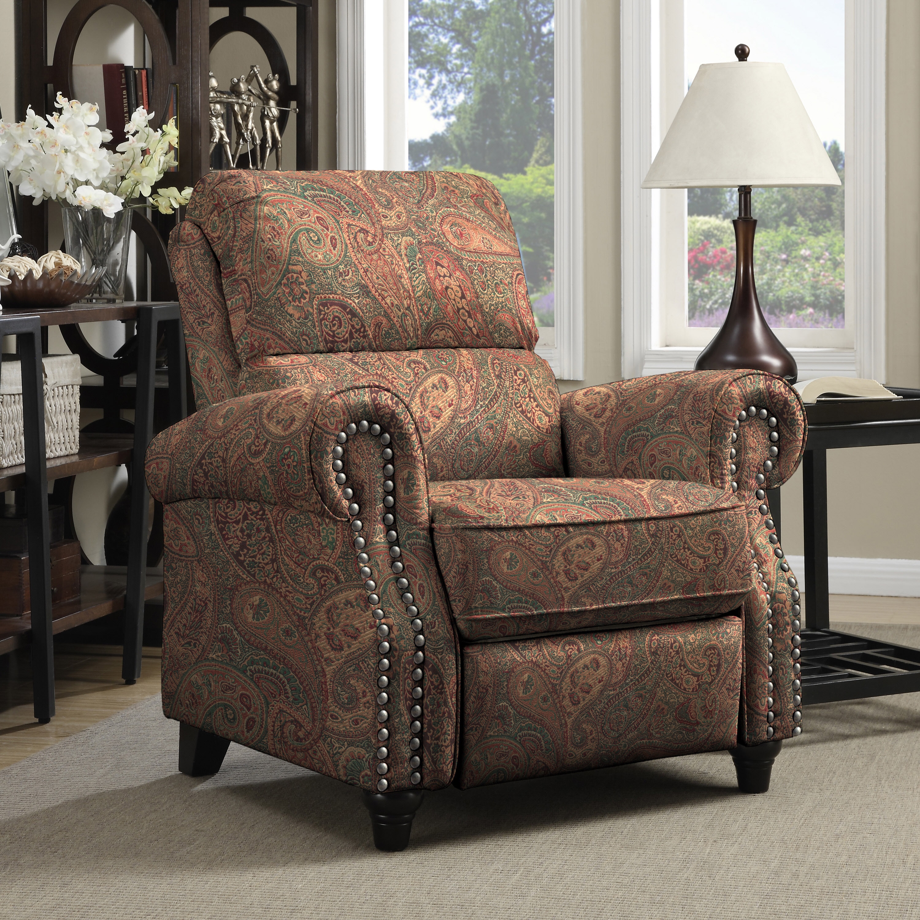 red paisley recliner