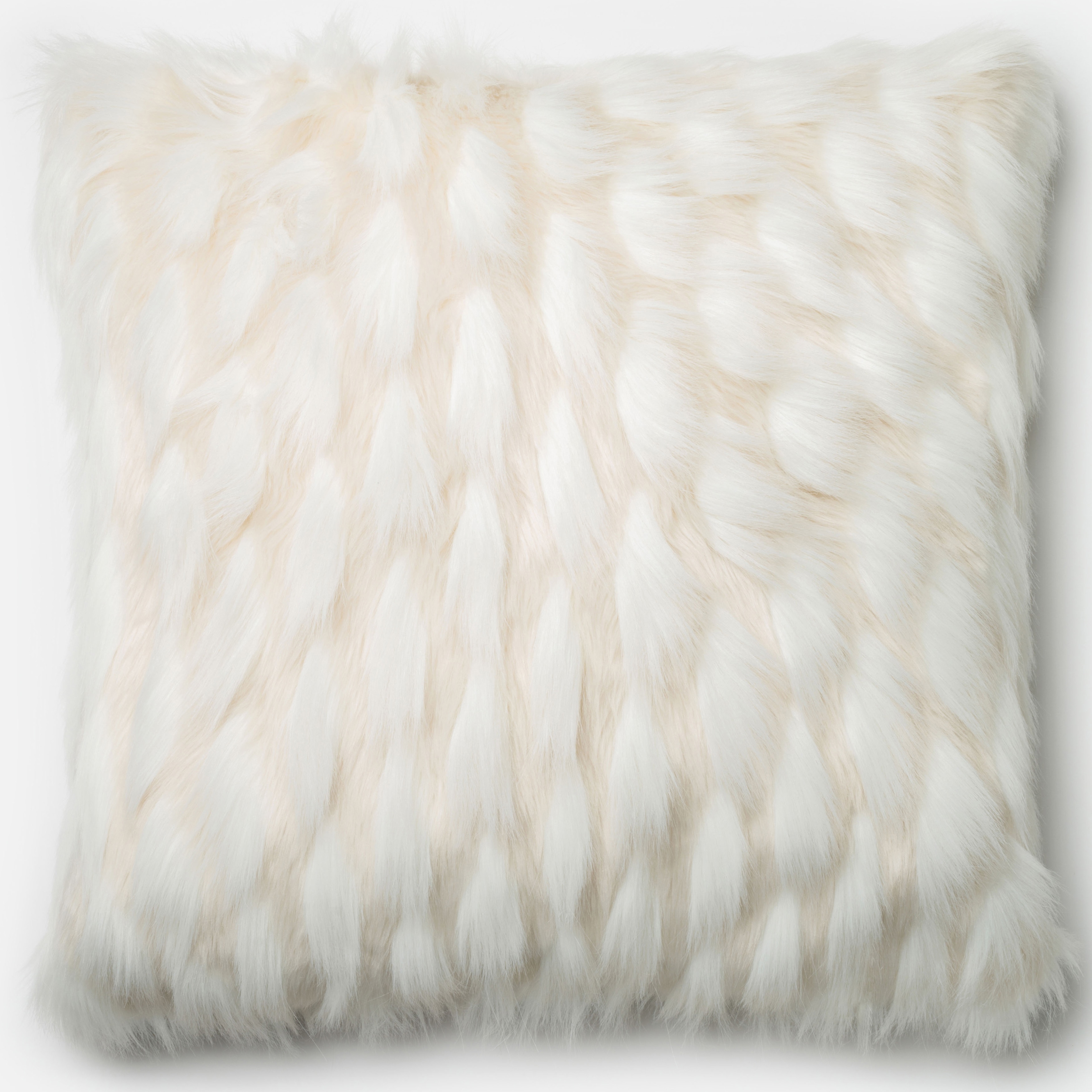 Faux Fur White Textured 22 Inch Throw Pillow Or Pillow Cover On Sale Overstock 10594954