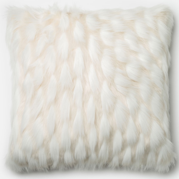 White textured outlet pillow cover