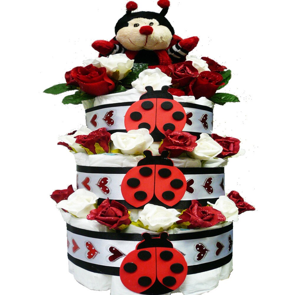 ladybug diaper cake ideas