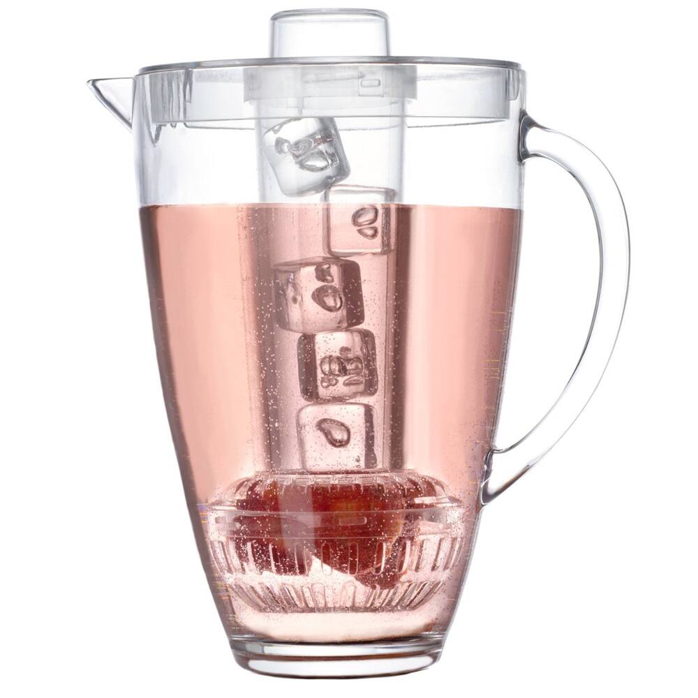 3 Quart Chill and Infuse Pitcher with Flavor Infuser and Cooling Cylinder