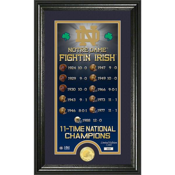 University of Notre Dame 'Legacy' Supreme Bronze Coin Panoramic Photo Mint
