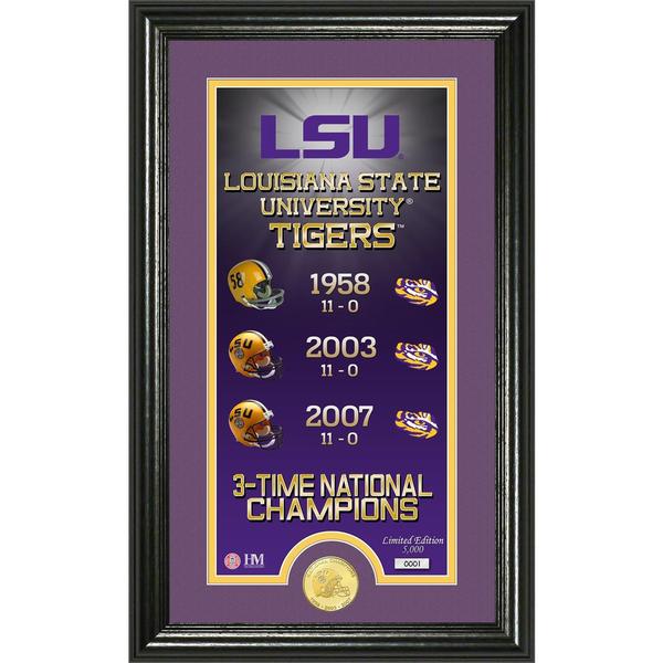 Louisiana State University 'Legacy' Supreme Bronze Coin Panoramic Photo Mint