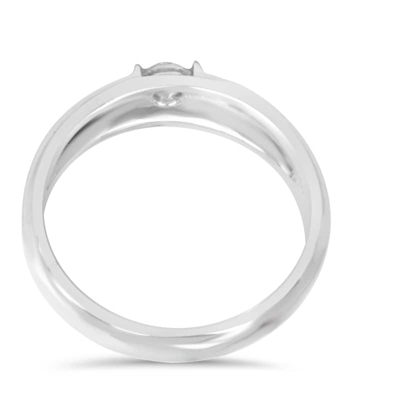 10K White Gold 1/ 6CT Mens Diamond Solitaire Ring
