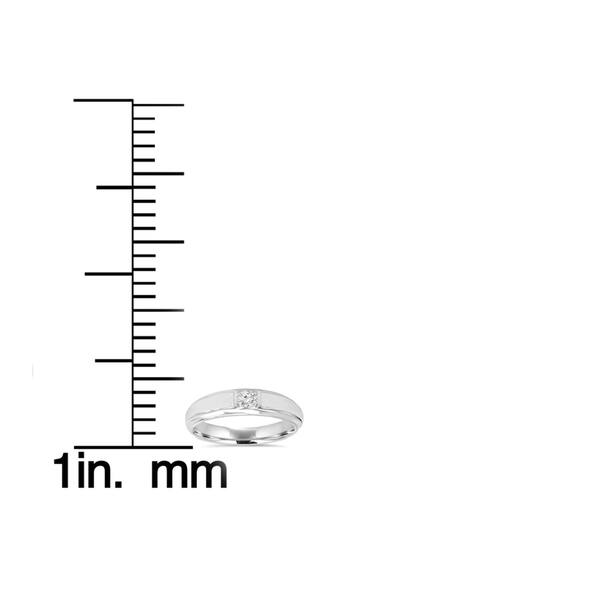 10K White Gold 1/ 6CT Mens Diamond Solitaire Ring