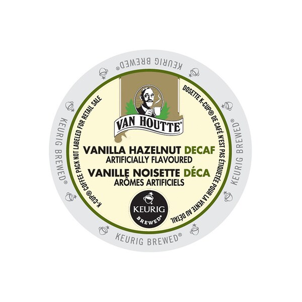 Van Houtte Vanilla Hazelnut Decaf Coffee K-Cup Portion Pack for Keurig ...