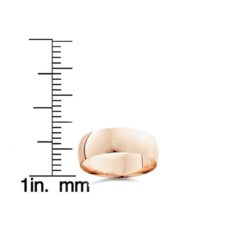 14k White Yellow and Rose Gold 9mm Plain Wedding Band