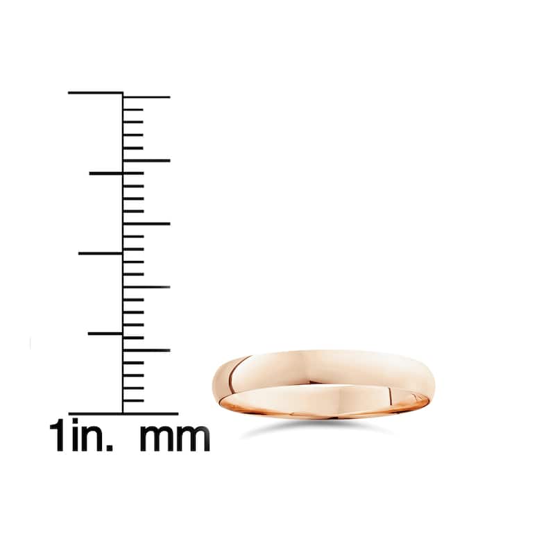 14k White Yellow and Rose Gold 5mm Plain Wedding Band