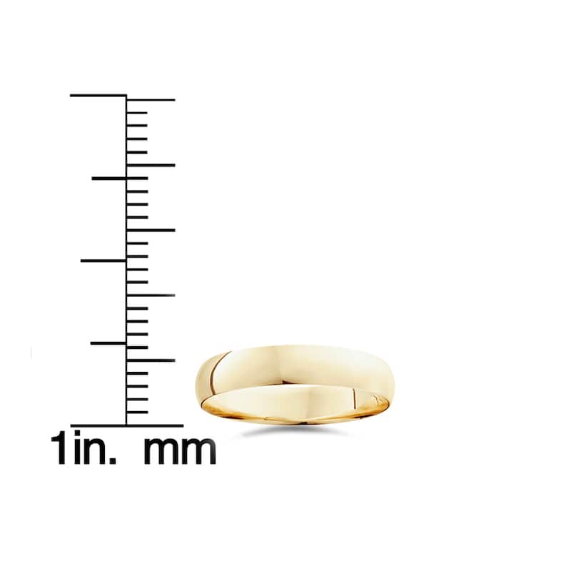 14k White Yellow and Rose Gold 6mm Plain Wedding Band
