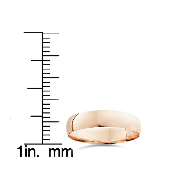 14k White Yellow and Rose Gold 7mm Plain Wedding Band