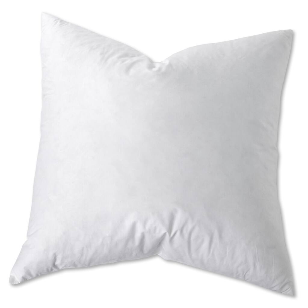 Hybrid Feather/Down and Poly Fill Square Cotton Euro Pillow (Set of 2) - White
