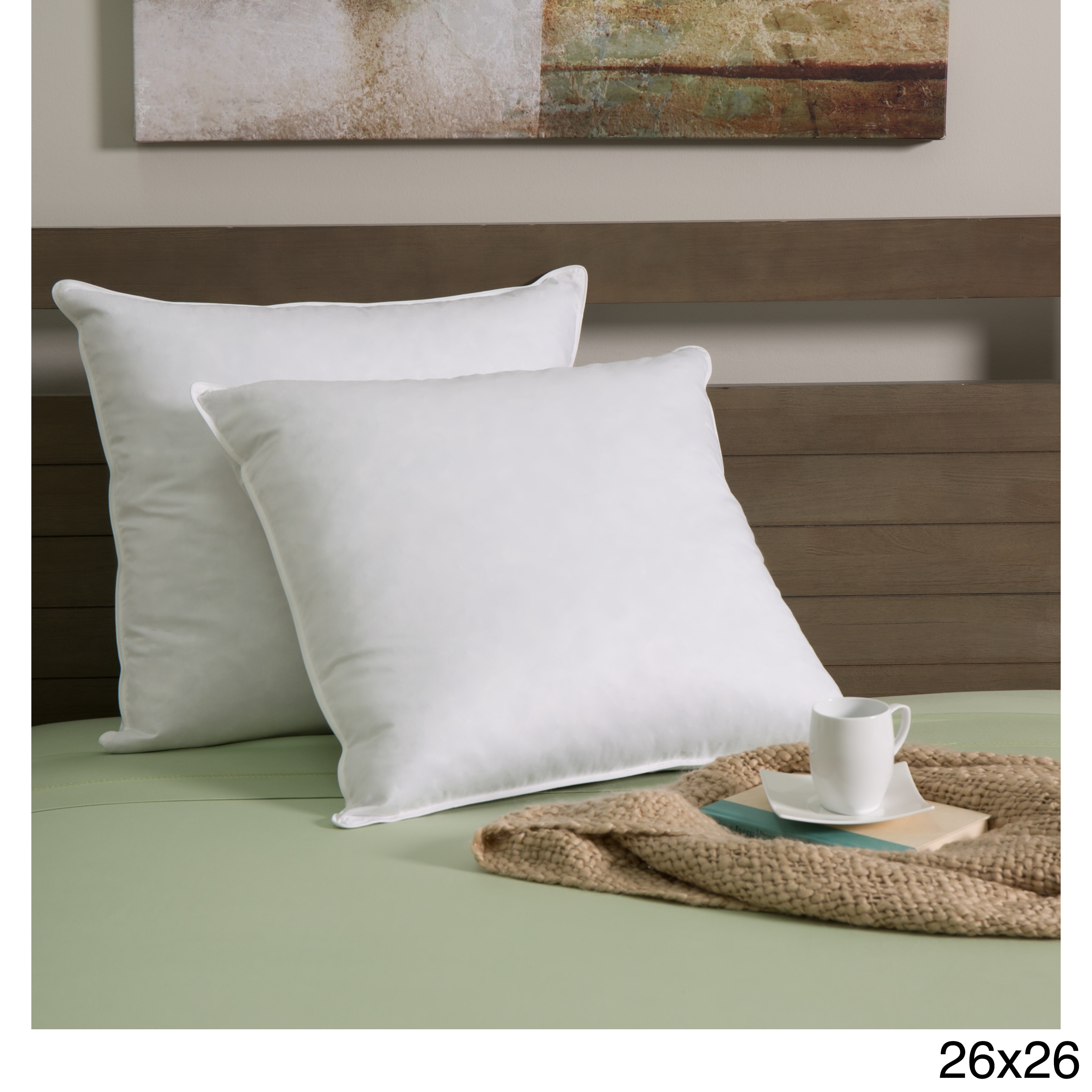 Luxury 30 X 30 Single Pillow Insert Overstuffed With Down And