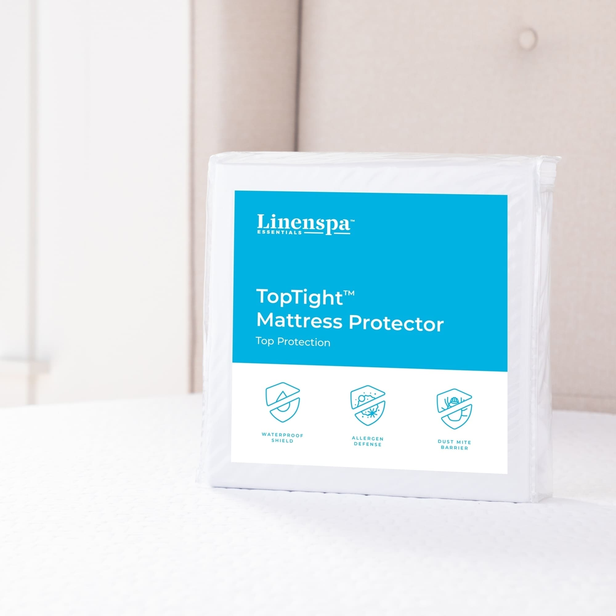 Linenspa TopTight Premium Mattress Protector by Linenspa - White