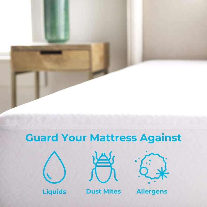 TopTight Premium Mattress Protector by Linenspa Essentials - White